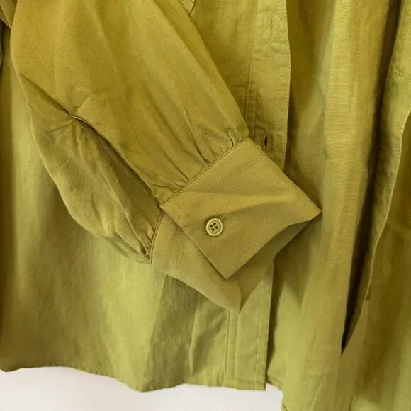 Twist Floral Lightweight Green Shirt Jacket Shacket Button Up US 8 - Picture 5 of 6